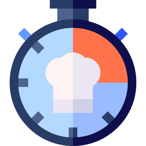 Cooking time Basic Straight Flat icon