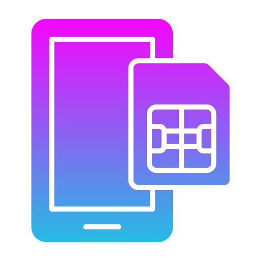Phone sim Generic gradient fill icon