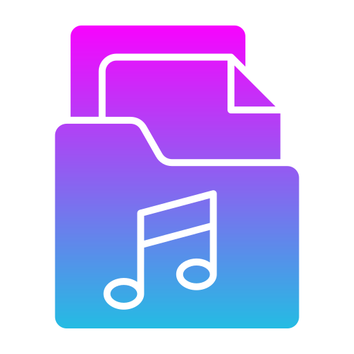 archiwum muzyczne Generic gradient fill ikona