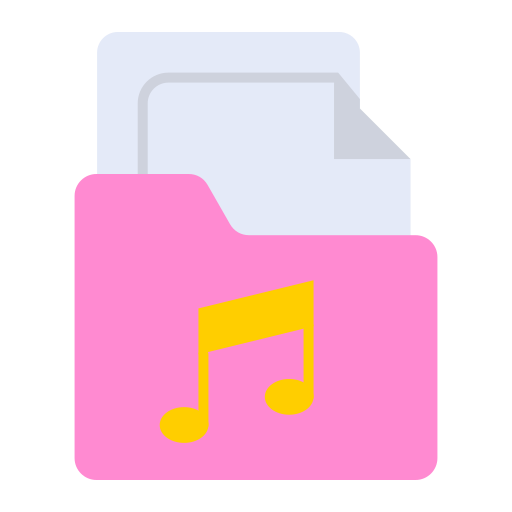 archivo de música Generic color fill icono