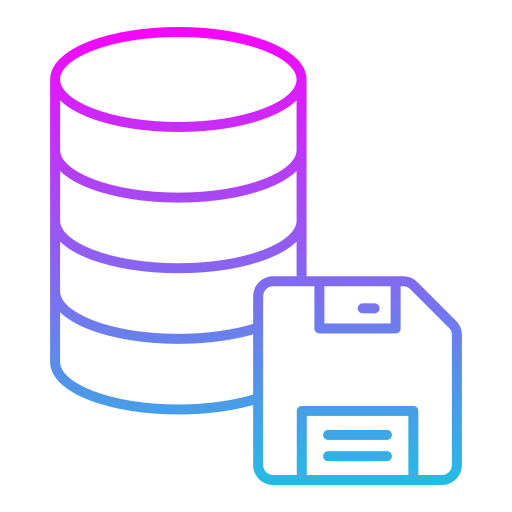 archiviazione del database Generic gradient outline icona