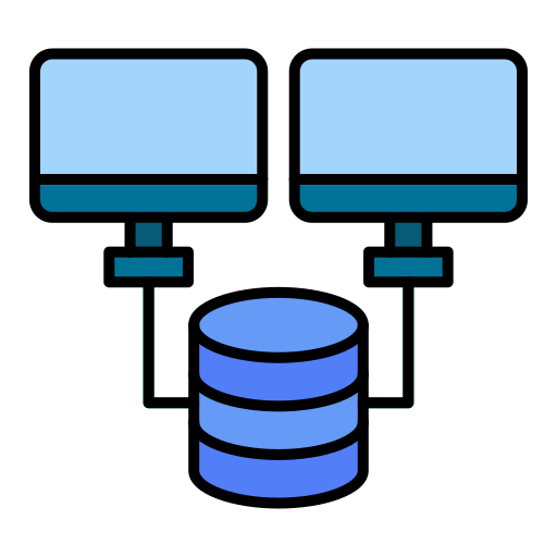 database Generic color lineal-color icoon