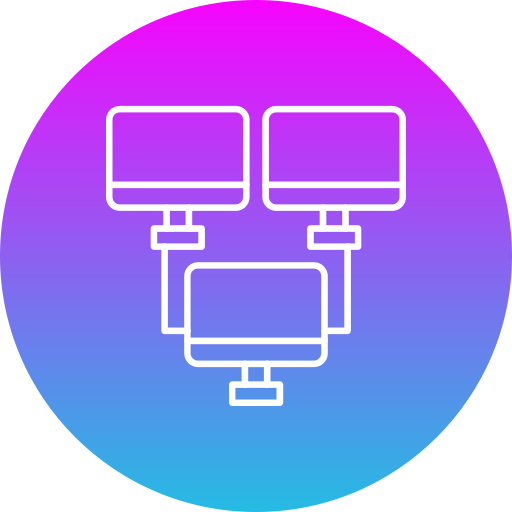 Computer network Generic gradient fill icon