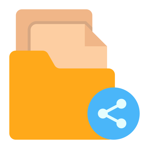 Folder sharing Generic color fill icon