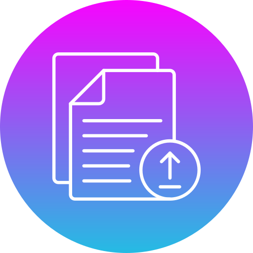 upload di file Generic gradient fill icona