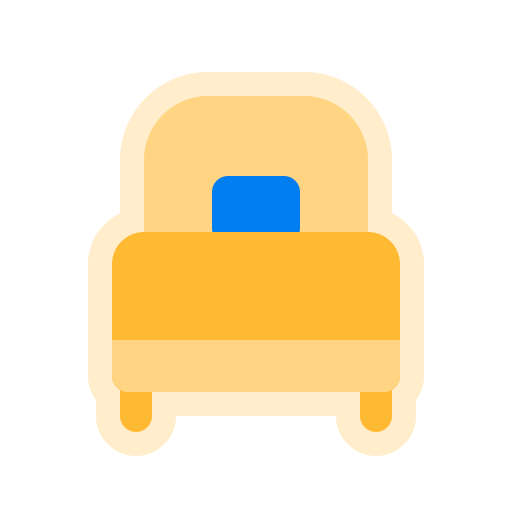 Single bed Generic color fill icon