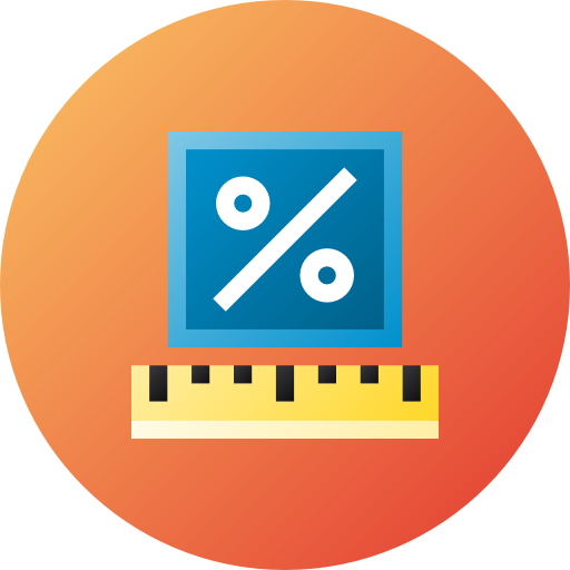 percentage Flat Circular Gradient icoon