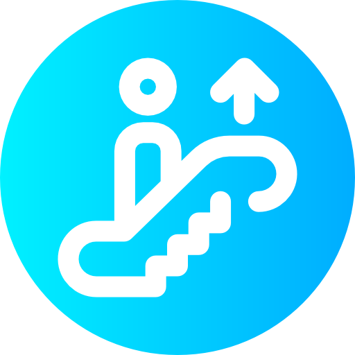 rolltreppe Super Basic Omission Circular icon