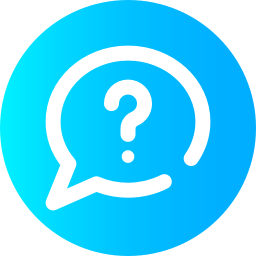 vraag Super Basic Omission Circular icoon