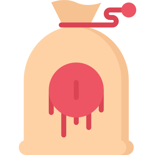 Money bag Coloring Flat icon