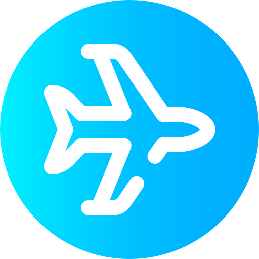 비행기 Super Basic Omission Circular icon