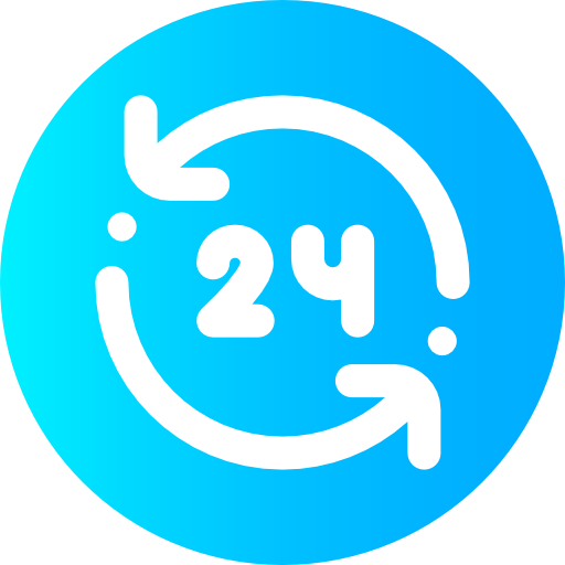 24 godziny Super Basic Omission Circular ikona