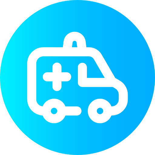 Ambulance Super Basic Omission Circular icon