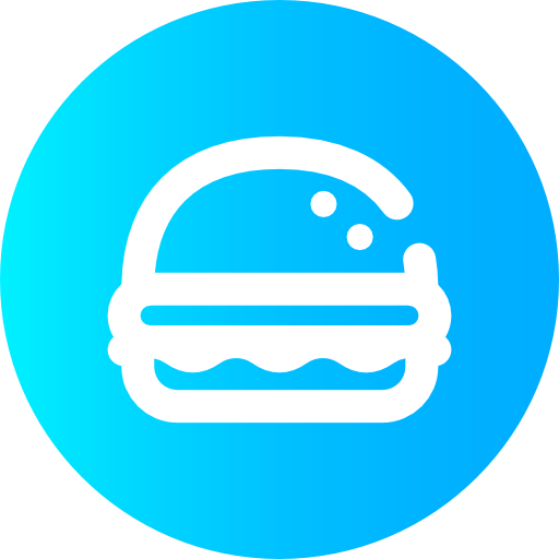 Hamburger Super Basic Omission Circular icon