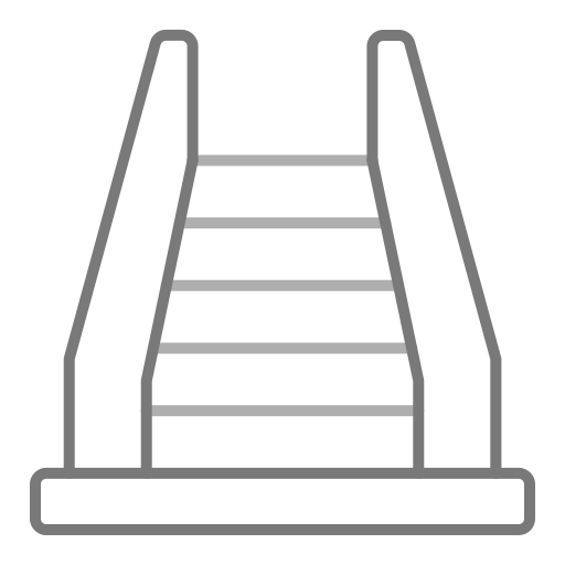 escalera mecánica Generic color outline icono