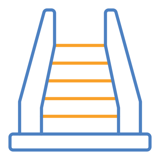 escalier mécanique Generic color outline Icône