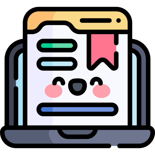 Bookmarking service Kawaii Lineal color icon