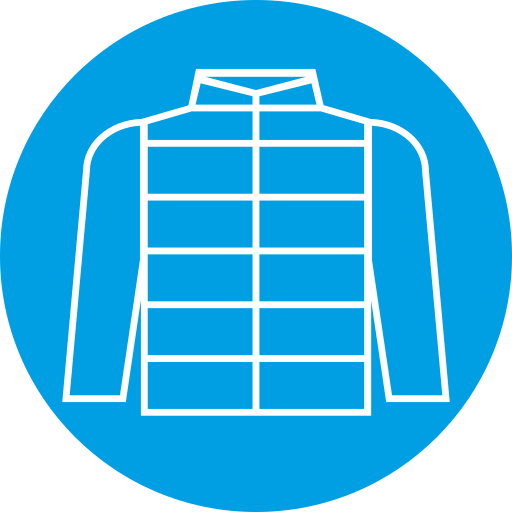 Puffer coat Generic color fill icon