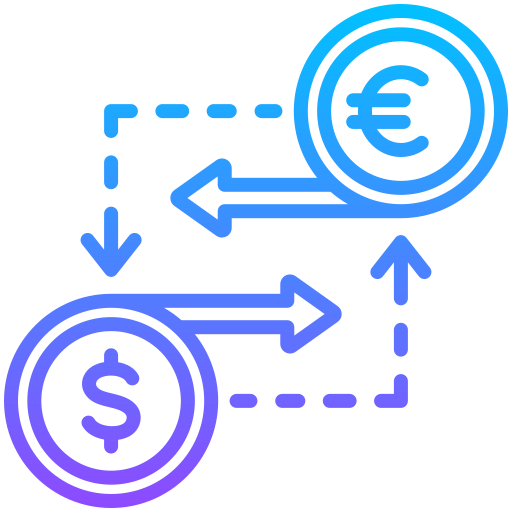 cambio de divisas Generic gradient outline icono