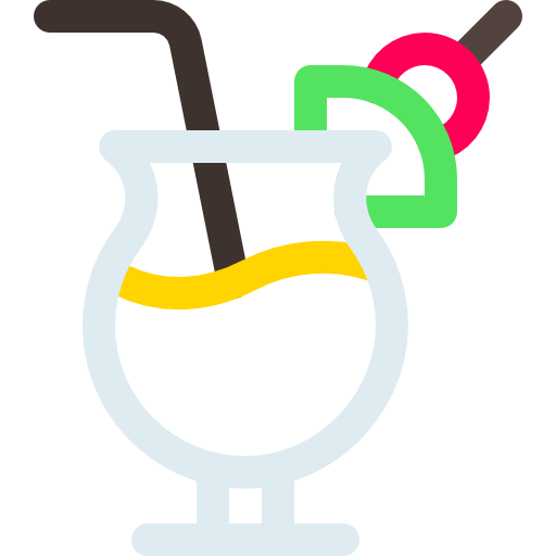 Cocktail Basic Rounded Lineal Color icon