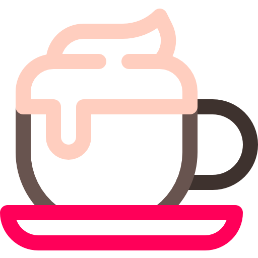 taza de café Basic Rounded Lineal Color icono