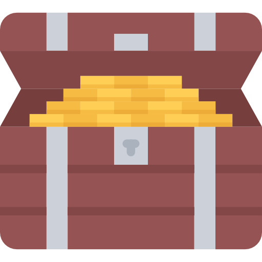 Treasure Coloring Flat icon