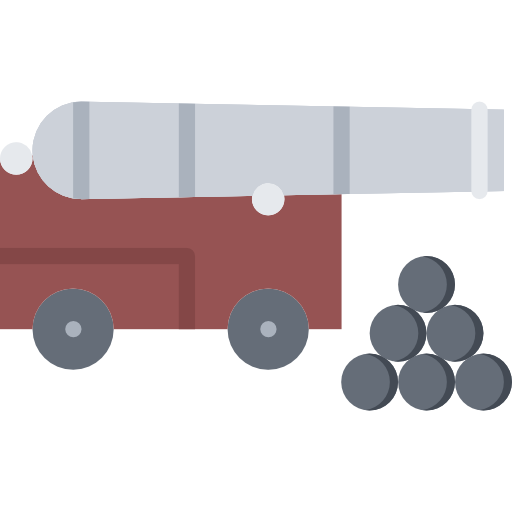 Cannon Coloring Flat icon
