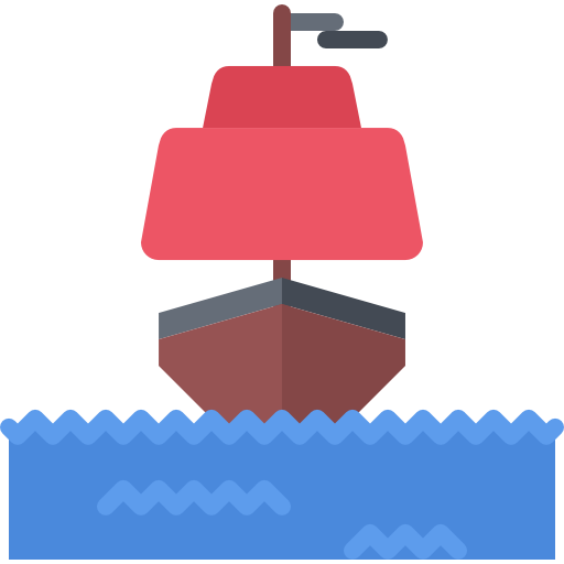 schiff Coloring Flat icon