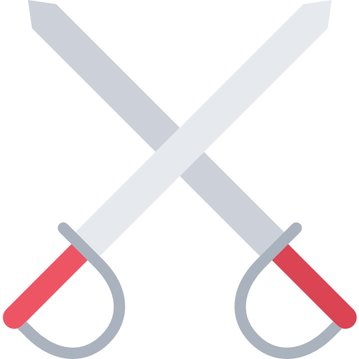 Swords Coloring Flat icon