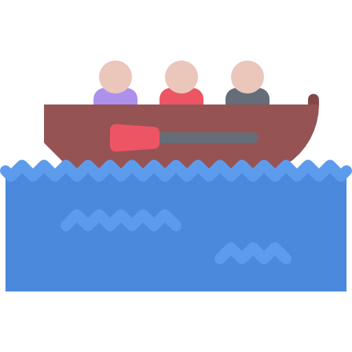 barca Coloring Flat icona