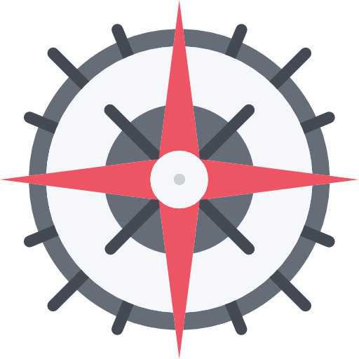 Wind rose Coloring Flat icon