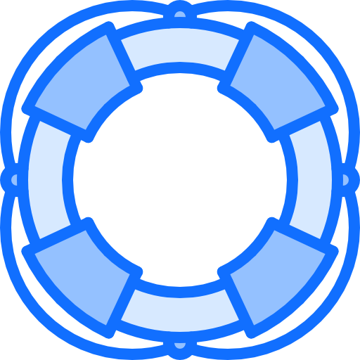 구명 부표 Coloring Blue icon