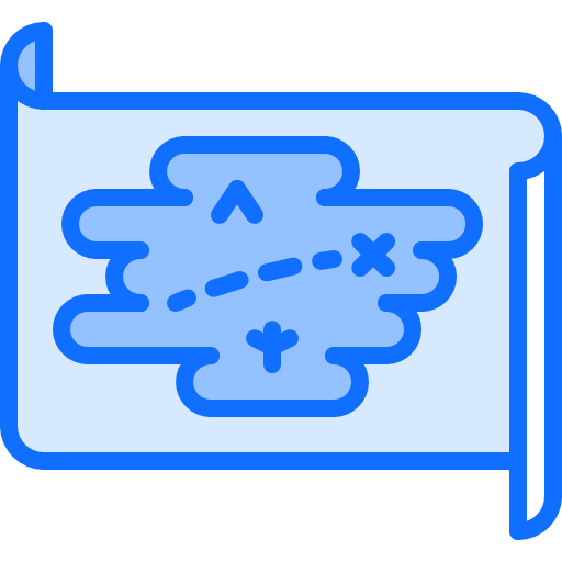 地図 Coloring Blue icon