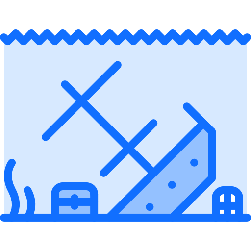 statek Coloring Blue ikona