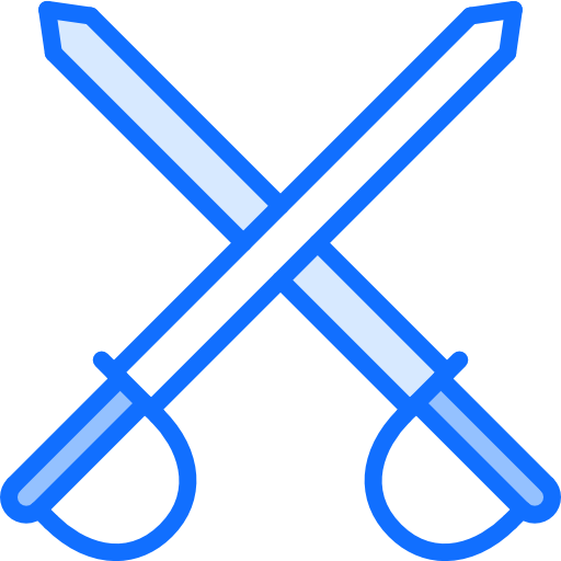 zwaarden Coloring Blue icoon