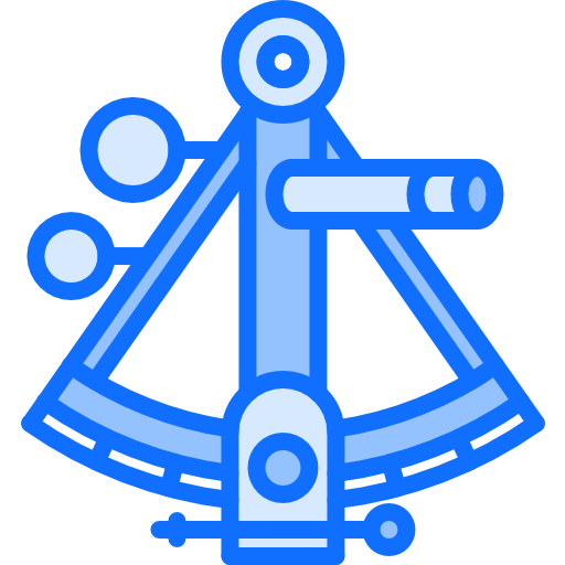 sekstans Coloring Blue ikona