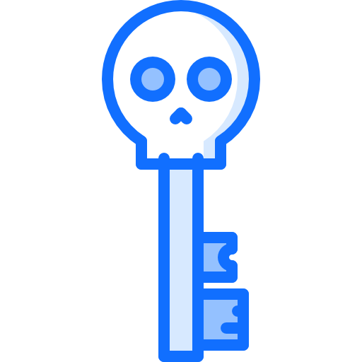 schlüssel Coloring Blue icon