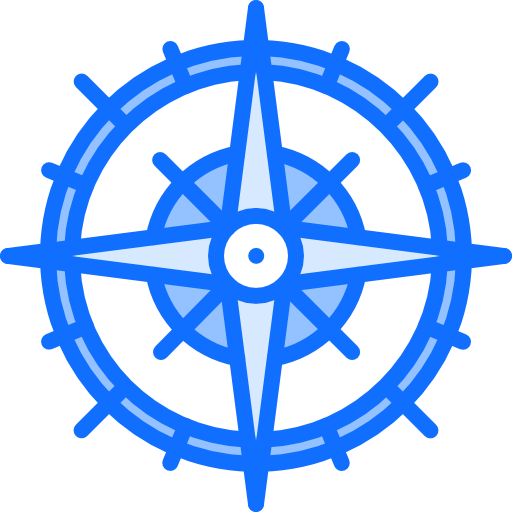 Wind rose Coloring Blue icon