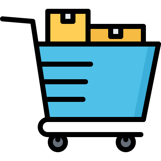 Shopping cart Coloring Color icon