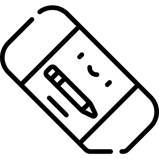 Eraser Kawaii Lineal icon