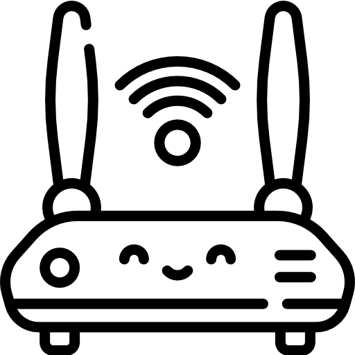 routera Kawaii Lineal ikona