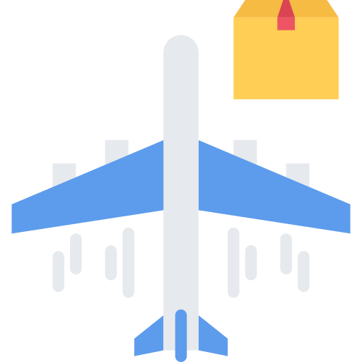 비행기 Coloring Flat icon