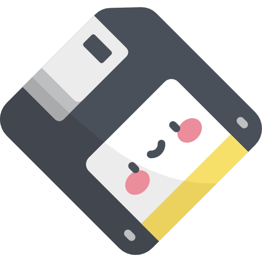 diskette Kawaii Flat icoon