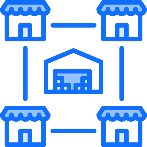 shops Coloring Blue icon