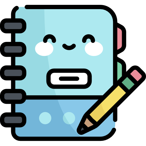 Notebook Kawaii Lineal color icon