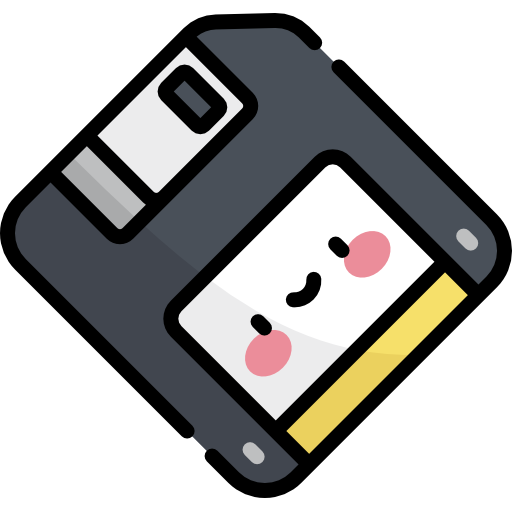 disquete Kawaii Lineal color icono
