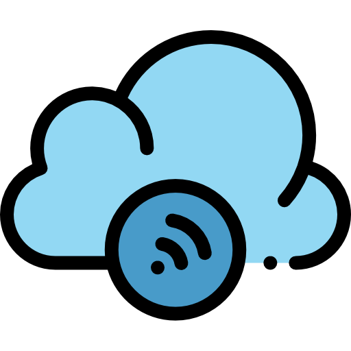 nube Detailed Rounded Lineal color icono