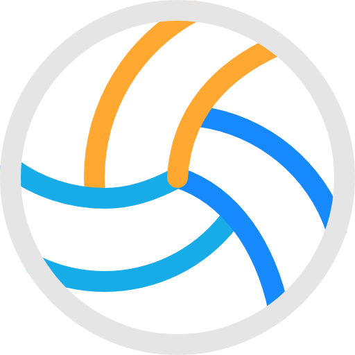 バレーボール Basic Rounded Lineal Color icon