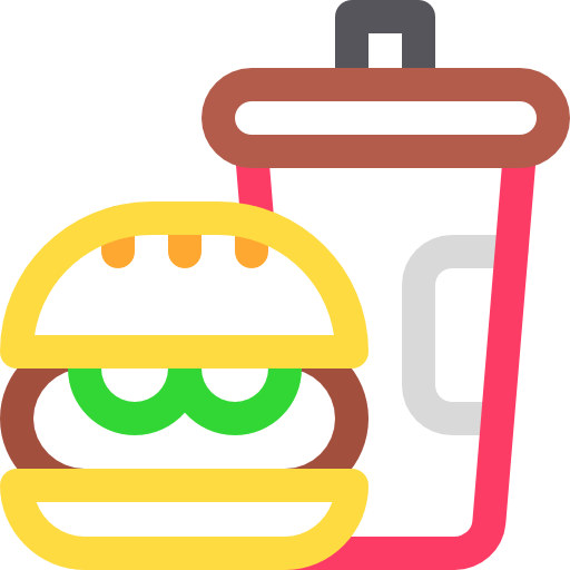 fast food Basic Rounded Lineal Color icon