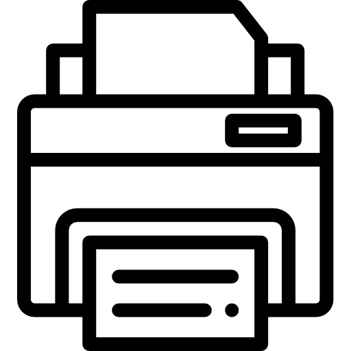 imprimante Detailed Rounded Lineal Icône